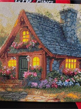 12x16in Cottage Diamond Art Frames Canvas- completed